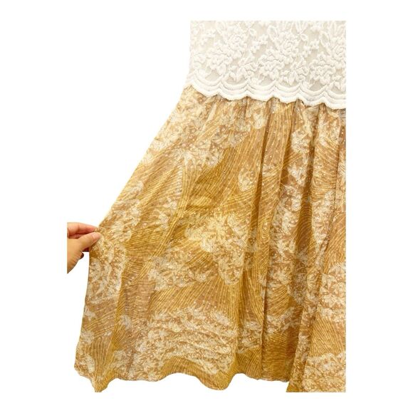 Free People Fit & Flare Dress Anthropologie Lace Bodice Sparkles Sz S - Picture 3 of 7